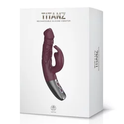 VIBRATOR RABBIT Titanz 7 Rubine Red