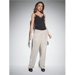 Sinsay - Wide leg pantalone - srebro