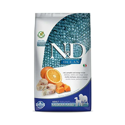N&D Ocean Suva hrana za odrasle pse, Bakalar, bundeva i pomorandža, Mini breed, 2.5kg