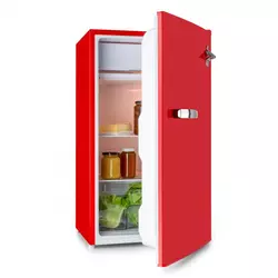 Klarstein Beercracker 90L, hladnjak, energetski razred A +, zamrzivač, otvarač za boce, crvena