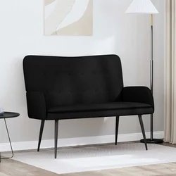 Sofa za dvije osobe Crna 115 x 61 x 87 cm Tkanina