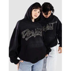 Donut Oversized Po moški pulover s kapuco black