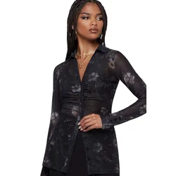 Ženska srajca KILLSTAR - Autumna - Black/Multi - KSRA014830