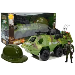 Lean-toys Vojaški set, tank s čelado in dodatki