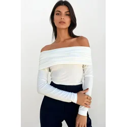 Trend Alacati Stili Ženska bluza dugih rukava Alc-X12624, Bela
