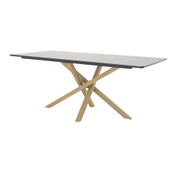 Miza Dallas 193 Črna, Hrast, 75x90x180cm, MDF plošča, Kovina