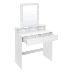 Songmics Toaletna mizica 40x80x145 cm bela