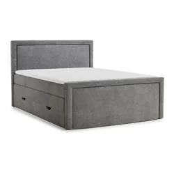Siva boxspring postelja s prostorom za shranjevanje 180x200 cm Fresco – Maison de Reve
