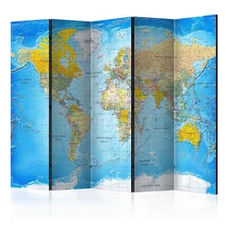 artgeist Paravan Classic World Map, 5-Delni, Akustičen