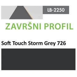 Profil Zidni MDF Završni LB-2250-B Soft Touch Storm Grey (726) 2800x115x12mm ( 026-122 )