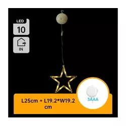 Aigostar - LED božićna dekoracija LED/3xAAA zvezda 19 cm