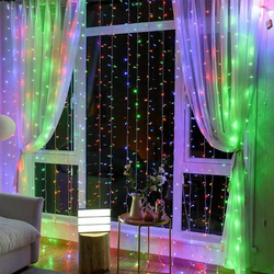 3D LED LUČKE V OBLIKI ZAVESE CURLIGHT, multicolor