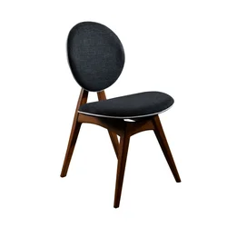 Hanah Home Touch v2 Anthracite Stolica, 2 komada, Crno-braon