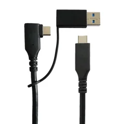 USB 3.2 Gen1 C kotni–C+AM/CF, 1 m, alu