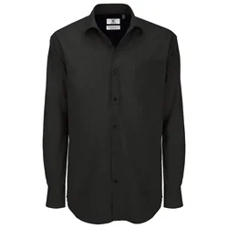 KOŠULJA MUŠKA DUGI RUKAVI B&C HERITAGE 125G CRNA 2XL