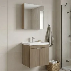 HANAH HOME Kupatilski ormarić sa umivaonikom i ogledalom (2 komada) Desna 60 938