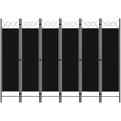 Vidaxl Paravan 6-delni črn 240x180 cm