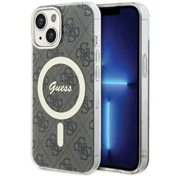 GUESS Maska za telefon iPhone 15 6.1, GUHMP15SH4STW, Magsafe, Braon