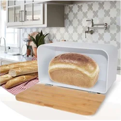 Maestro mr1770w kutija za hleb 35x21x21cm drvo-metal bela