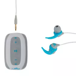 MP3 player za plivanje SwimMusic 100 V3 vodootporni sa slušalicama bijelo-plavi