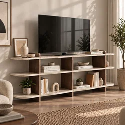 Hanah Home komoda Flusso, 170 cm, travertin / orah