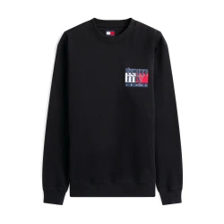 Tommy Jeans Majica temno modra/rdeča/črna/bela