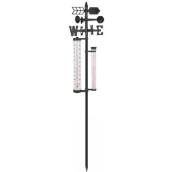 Vrtna meteorološka postaja 3 v 1 145 cm črna