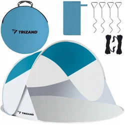 Trizand Šotor za na plažo 220x120x90cm siv