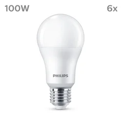 Philips LED žarnica E27 13W 1.521lm 2.700K mat 6pcs - Plastika