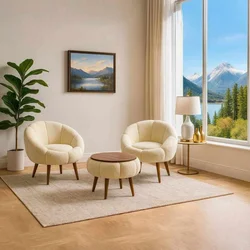 ATELIER DEL SOFA Fotelje i klub stočić Lida Wellsoft Cream