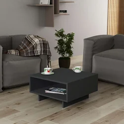 Hanah Home Klub sto Hola, 60x32x60 cm, Antracit