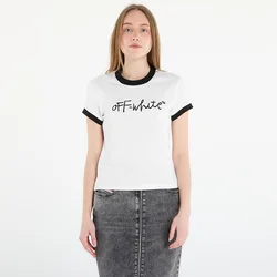 Majice Off-White Embr Script Fitted Tee White S