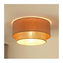 Duolla - Stropna svetiljka BOHO 1xE27/15W/230V prečnik 45 cm bež/braon