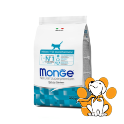 Monge Natural Superpremium Kitten, Chicken 400g, Granulirana Hrana Za Mačiće