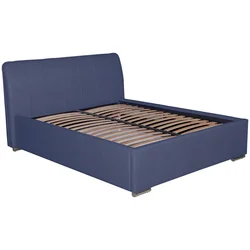Tapacirani Krevet France Storage 160/200 cm , plava
