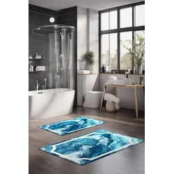 Lessentiel Maison Set prostirki za kupatilo CT-5030, 2 Komada, Plava