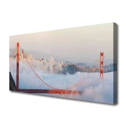 tulup.si Slika na platnu Arhitektura bridge oblaki 100x50 cm
