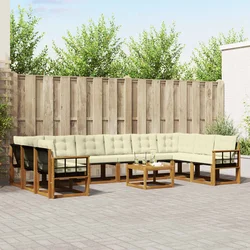 Set vanjskih sofa 11 kom. Prirodna i krem