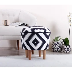 Atelier del Sofa Tabure 42cm Crno-Belo