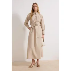 Trendyol Modest Ženska haljina Tctss26Eb00023, Bež