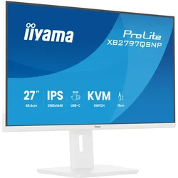 Iiyama 27 IPS panel 2560x1440 EyeComfort 15cm Height Adj Stand USB-C Dock LAN 96W PD DP-OUT 1ms 350cdm2 Speakers USB-C KVM HDMI DisplayPort