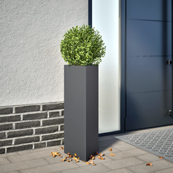 Vrtne sadilice 2 kom antracit trokutaste 30x26x75 cm čelične