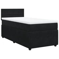 Vidaxl Box spring postelja z vzmetnico črna 80x200 cm žamet