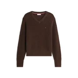 TOMMY HILFIGER Pulover čokolada