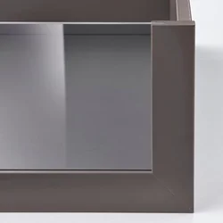 KOMPLEMENT Fioka sa staklenim frontom, tamnosiva, 75x58 cm