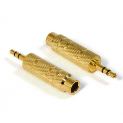 3G (03936) adapter na 3.5mm (muški) na 6.35mm (ženski) zlatni
