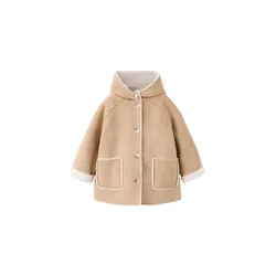 MANGO KIDS Plašč MARIONA kremna