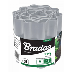 Plastični valoviti robnik 20cm x 9m Light Grey