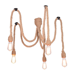 Luster na sajli ROPE CASA 5xE27/12W/230V pauk