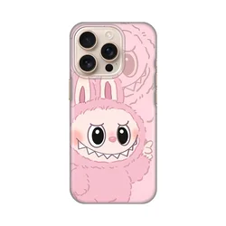 Silikonska maska za iPhone 16 Pro 6.3 Print, La Bubu, Roze
